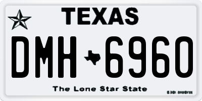 TX license plate DMH6960