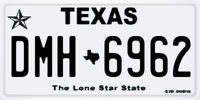 TX license plate DMH6962