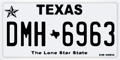 TX license plate DMH6963