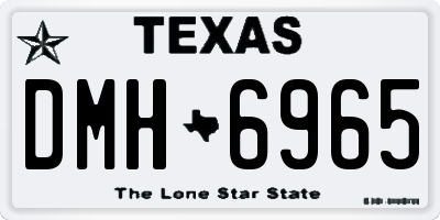 TX license plate DMH6965
