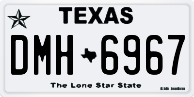 TX license plate DMH6967