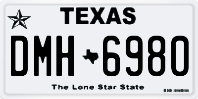TX license plate DMH6980