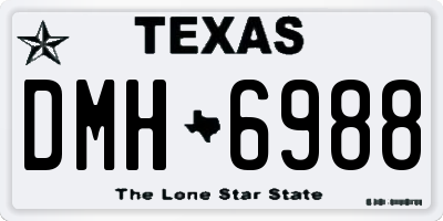 TX license plate DMH6988