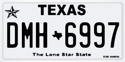 TX license plate DMH6997