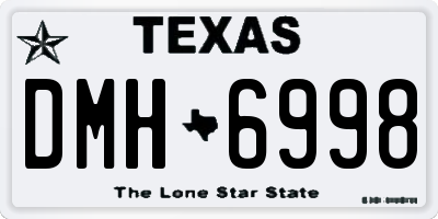 TX license plate DMH6998