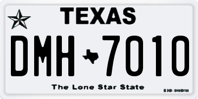 TX license plate DMH7010