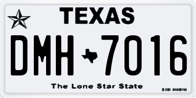 TX license plate DMH7016