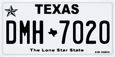 TX license plate DMH7020