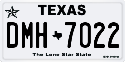 TX license plate DMH7022