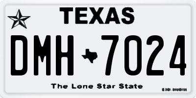 TX license plate DMH7024
