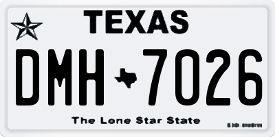 TX license plate DMH7026