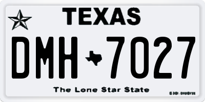 TX license plate DMH7027