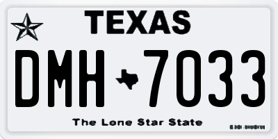 TX license plate DMH7033