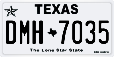 TX license plate DMH7035