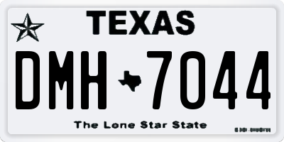 TX license plate DMH7044