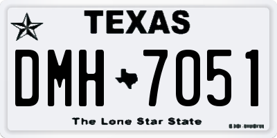 TX license plate DMH7051
