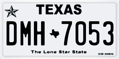 TX license plate DMH7053
