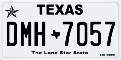 TX license plate DMH7057