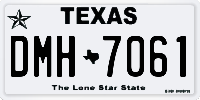 TX license plate DMH7061