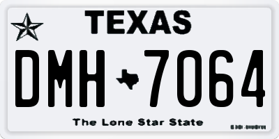 TX license plate DMH7064