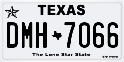 TX license plate DMH7066
