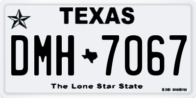 TX license plate DMH7067