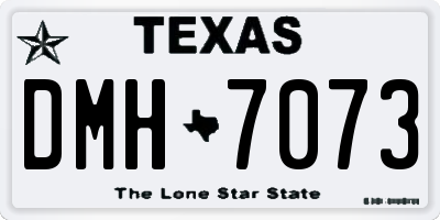 TX license plate DMH7073
