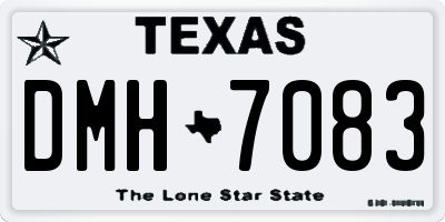 TX license plate DMH7083