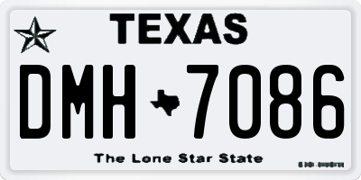 TX license plate DMH7086
