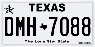 TX license plate DMH7088
