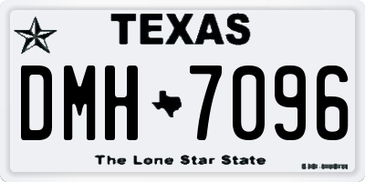 TX license plate DMH7096