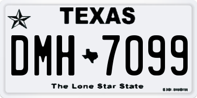TX license plate DMH7099