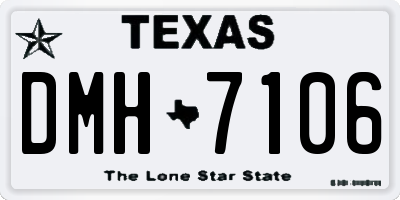 TX license plate DMH7106