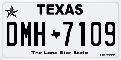 TX license plate DMH7109