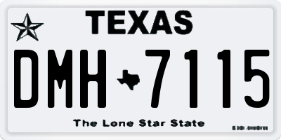TX license plate DMH7115