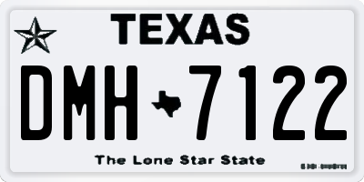 TX license plate DMH7122