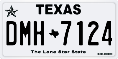 TX license plate DMH7124