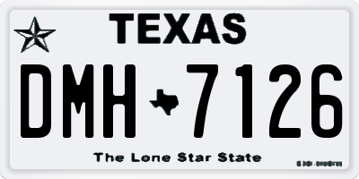 TX license plate DMH7126