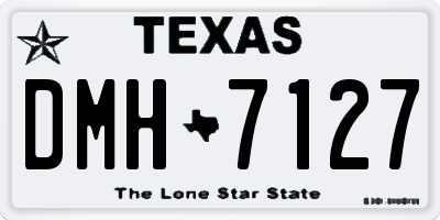 TX license plate DMH7127