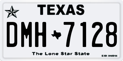 TX license plate DMH7128