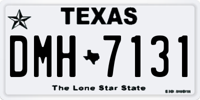TX license plate DMH7131