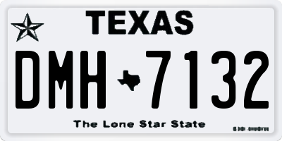 TX license plate DMH7132