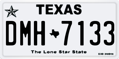 TX license plate DMH7133