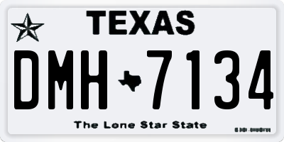 TX license plate DMH7134