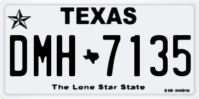TX license plate DMH7135