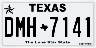 TX license plate DMH7141