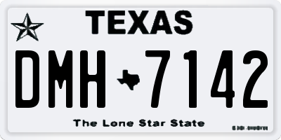 TX license plate DMH7142