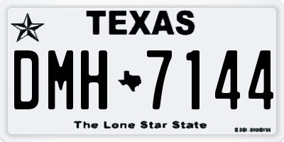 TX license plate DMH7144