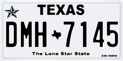 TX license plate DMH7145