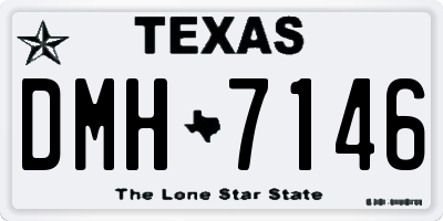 TX license plate DMH7146